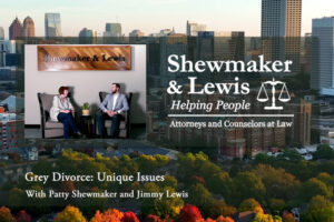 Patty Shewmaker and Jimmy Lewis discussing grey divorce